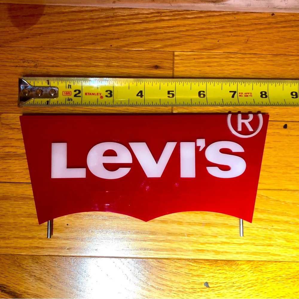Levi's store display sign. 8 inch